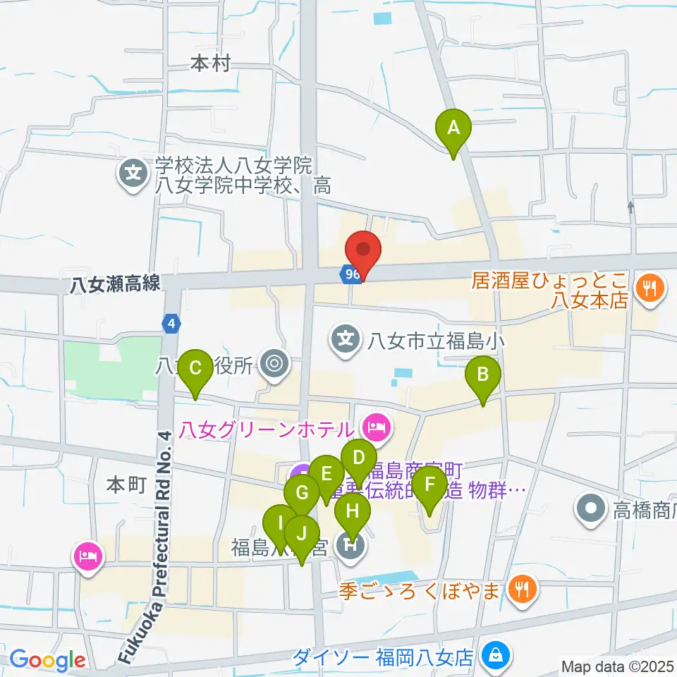 アオキ楽器周辺のカフェ一覧地図