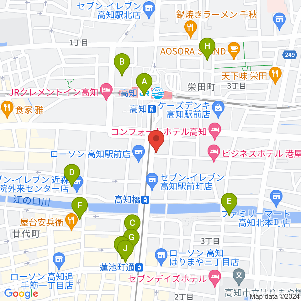 アルペジオ楽器周辺のカフェ一覧地図