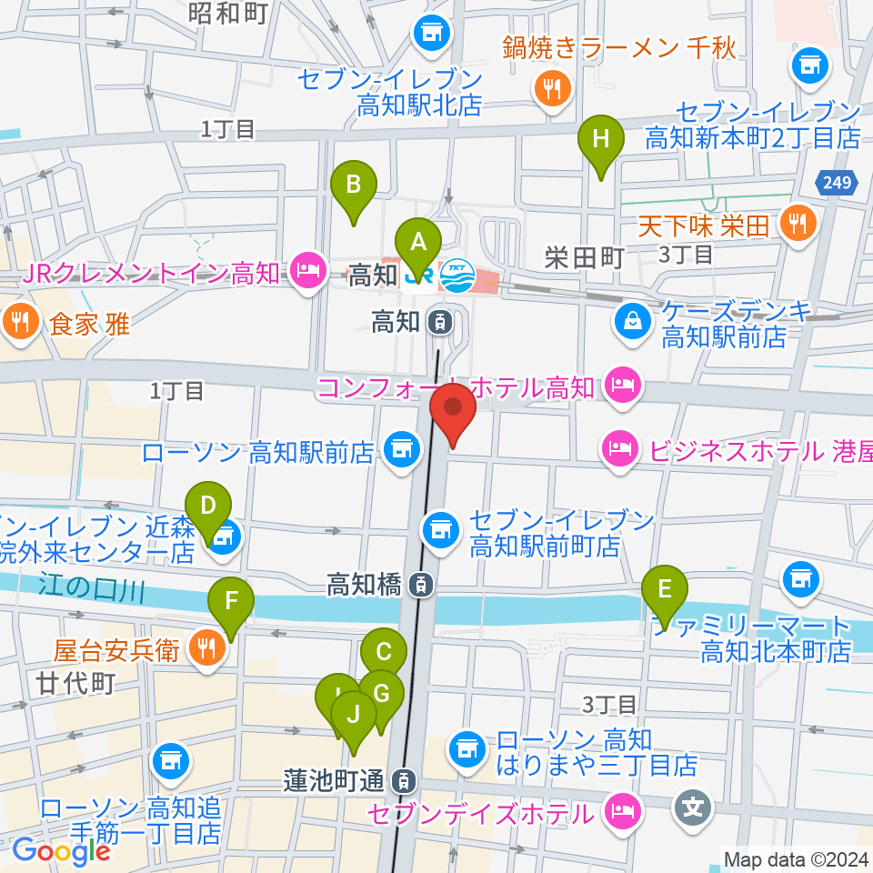 アルペジオ楽器周辺のカフェ一覧地図