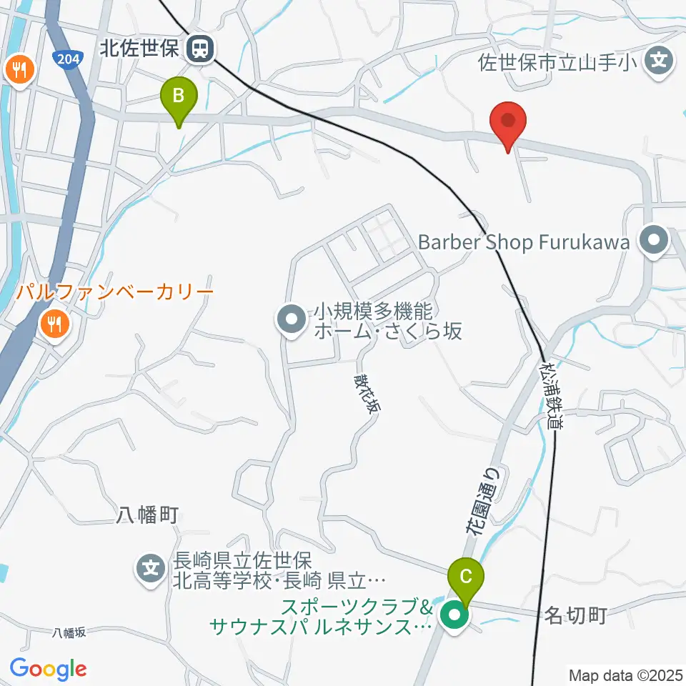 アルス楽器 佐世保店周辺のカフェ一覧地図