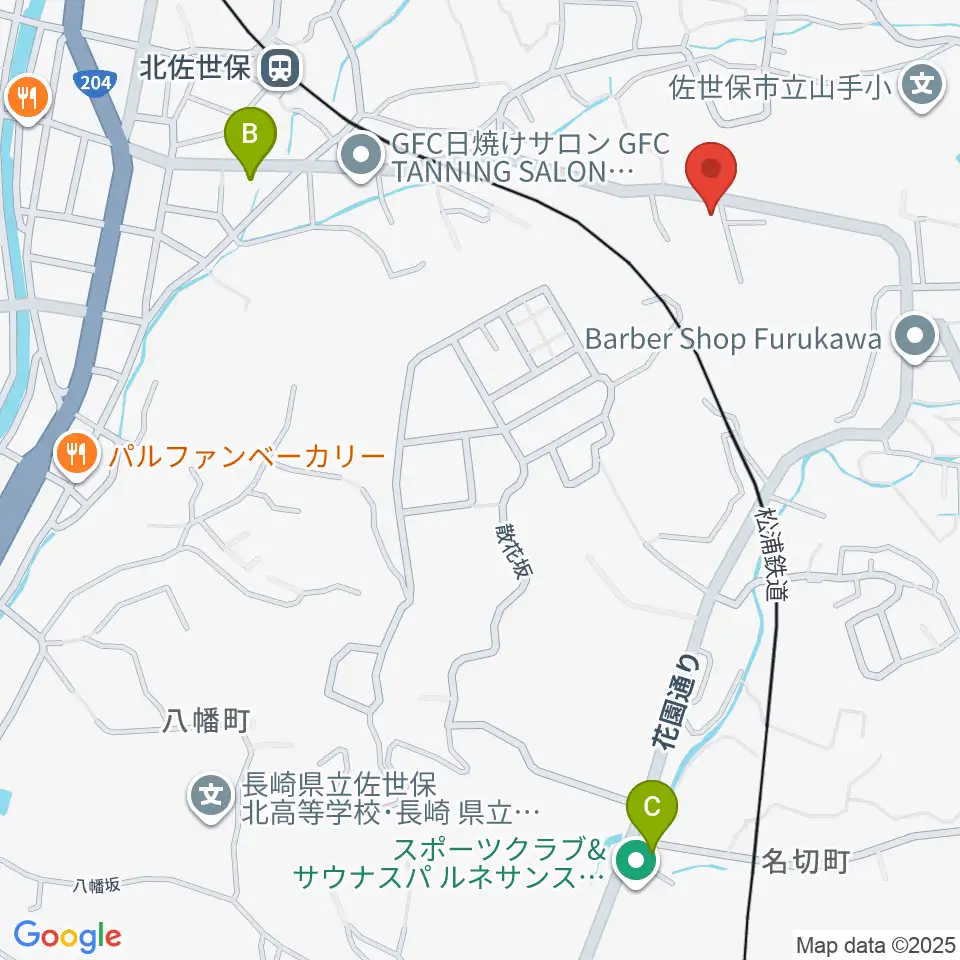 アルス楽器 佐世保店周辺のカフェ一覧地図