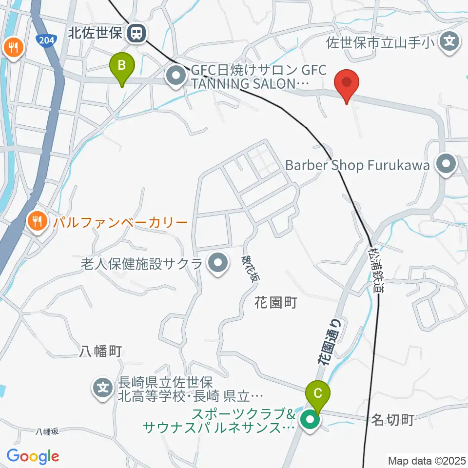 アルス楽器 佐世保店周辺のカフェ一覧地図