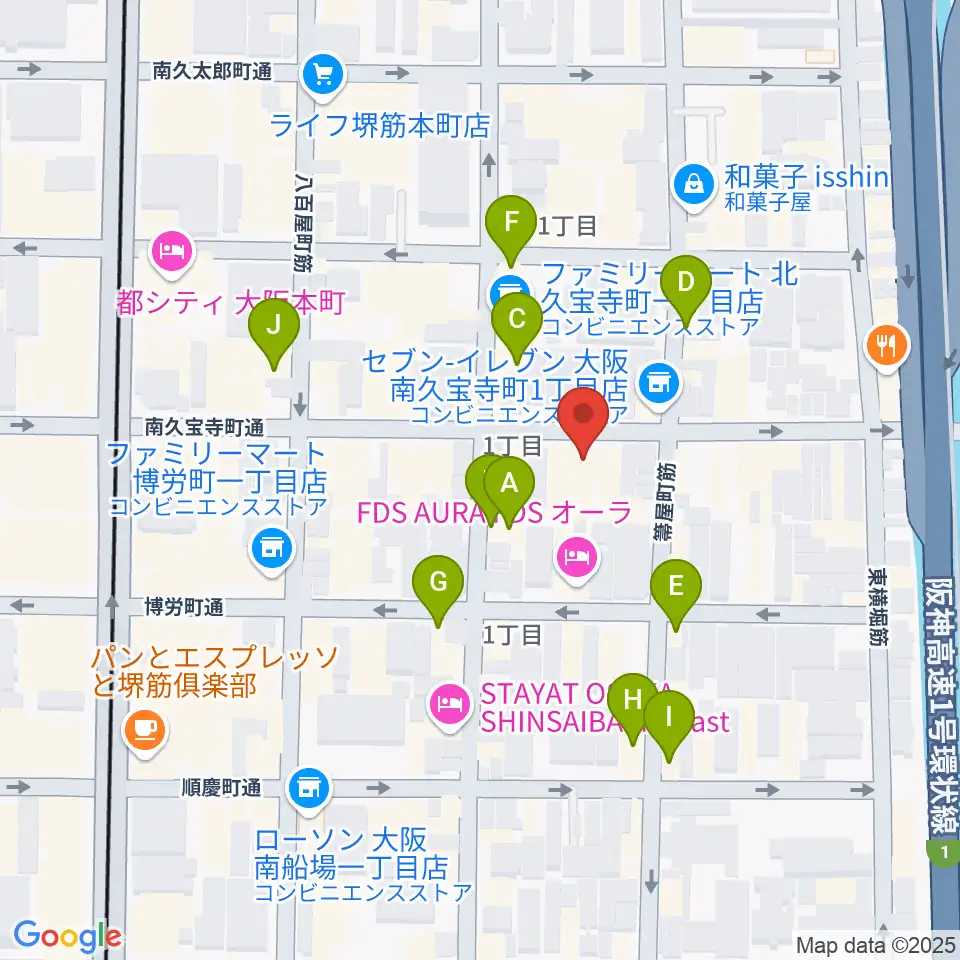 エバ電子楽器周辺のカフェ一覧地図