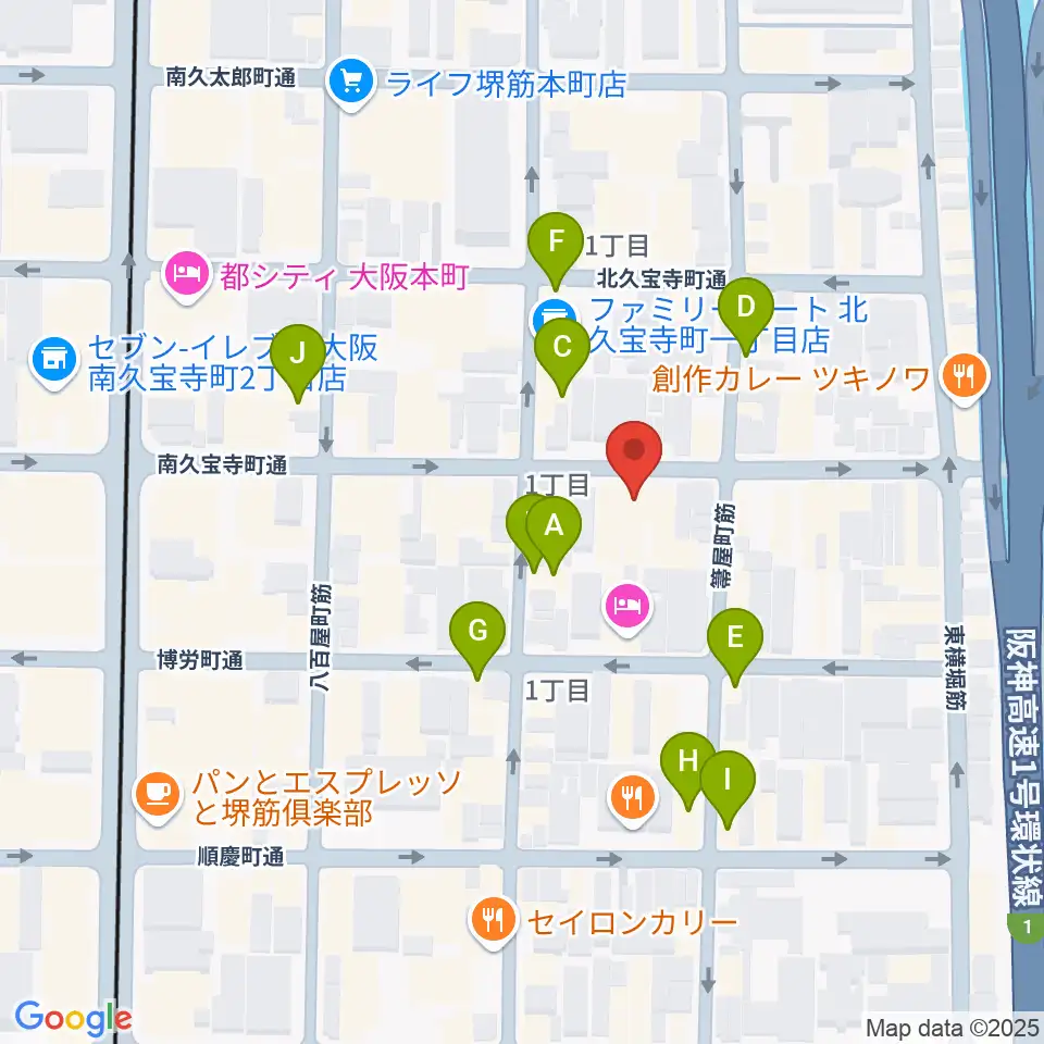 エバ電子楽器周辺のカフェ一覧地図