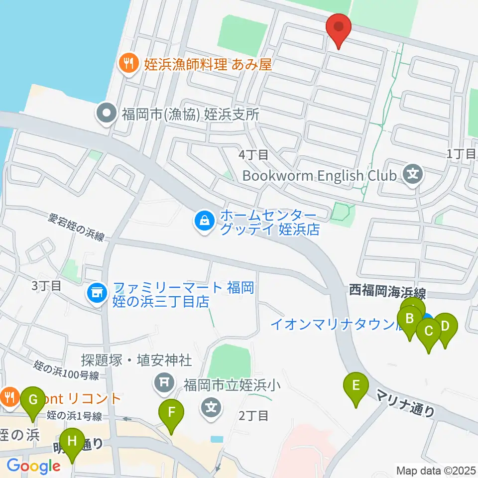 シャコンヌ福岡店周辺のカフェ一覧地図