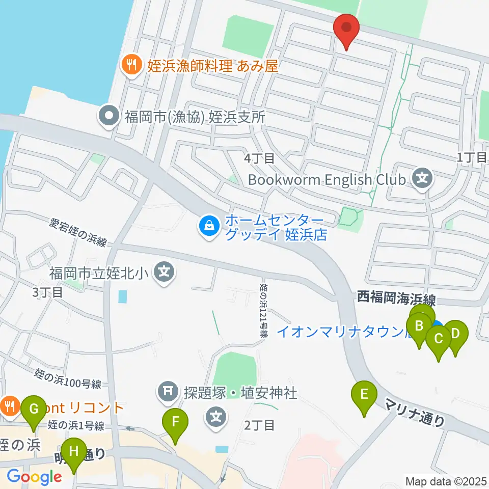 シャコンヌ福岡店周辺のカフェ一覧地図
