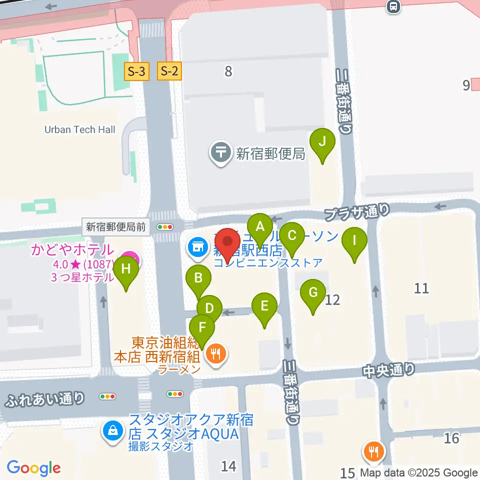ドルチェ楽器管楽器アヴェニュー東京店周辺のカフェ一覧地図