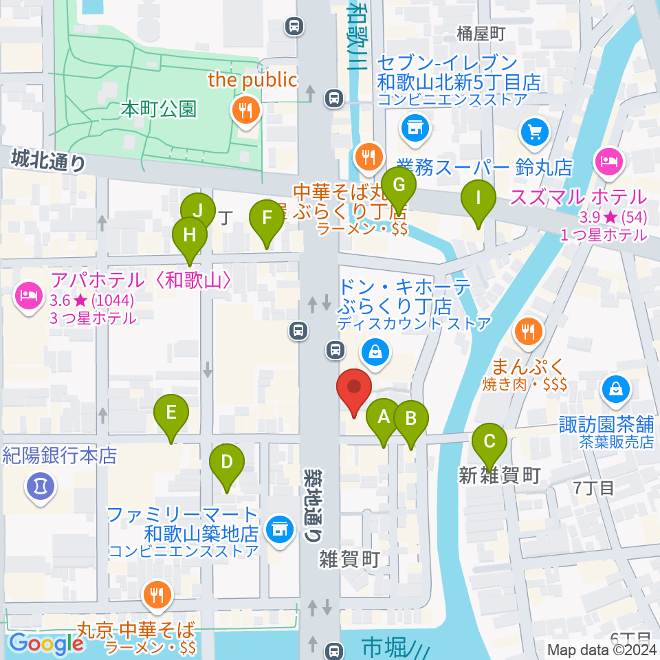 Music Land TAKE OFF周辺のカフェ一覧地図