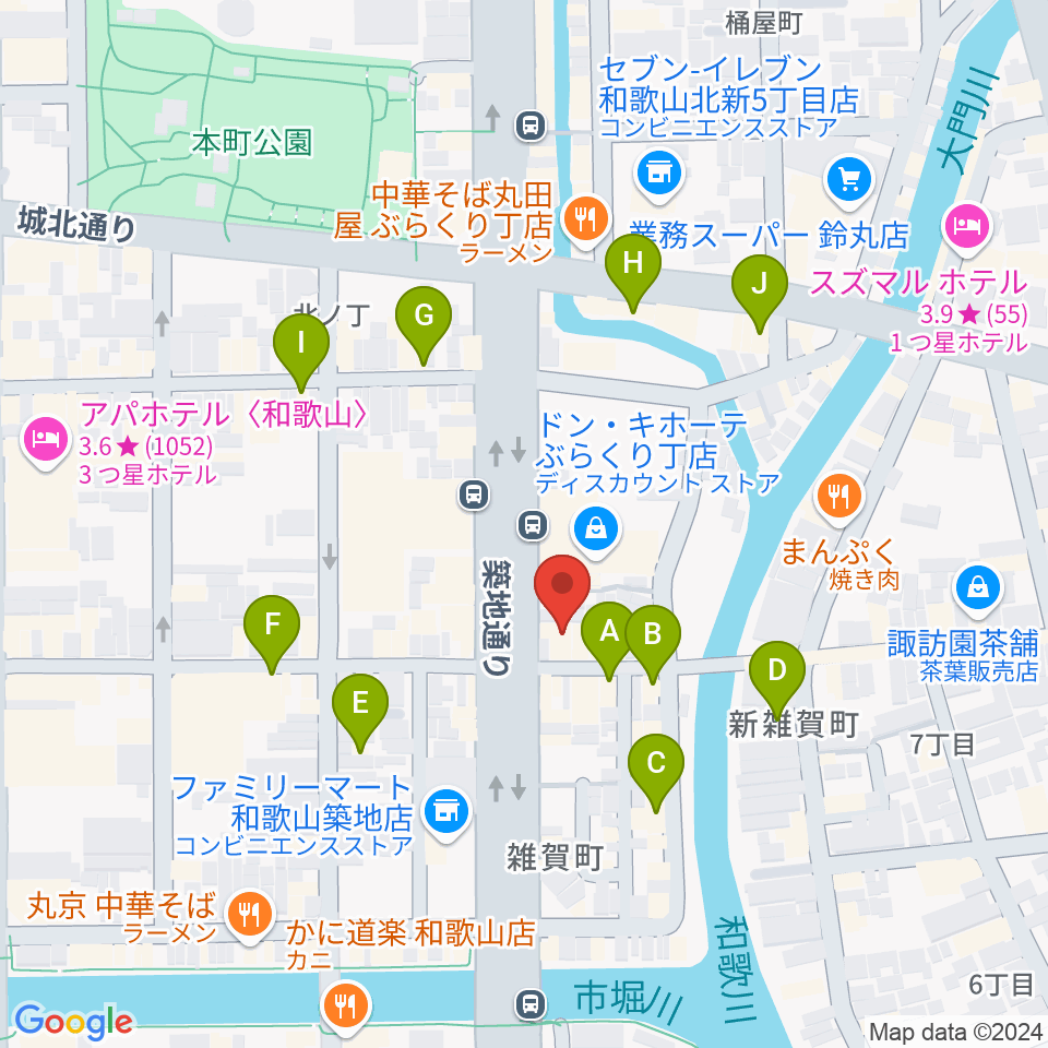 Music Land TAKE OFF周辺のカフェ一覧地図