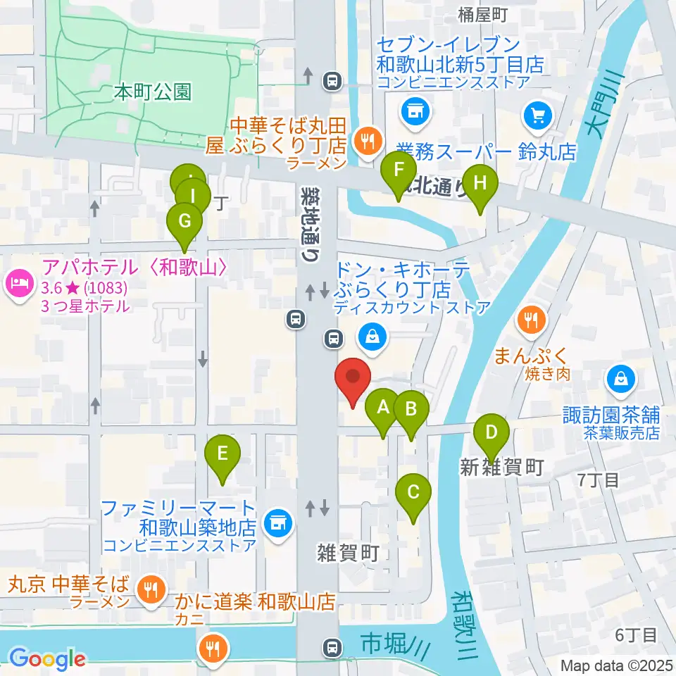 Music Land TAKE OFF周辺のカフェ一覧地図