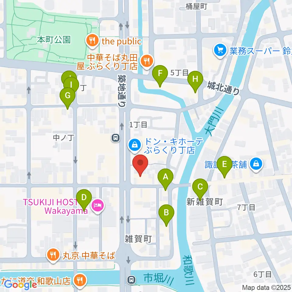 Music Land TAKE OFF周辺のカフェ一覧地図