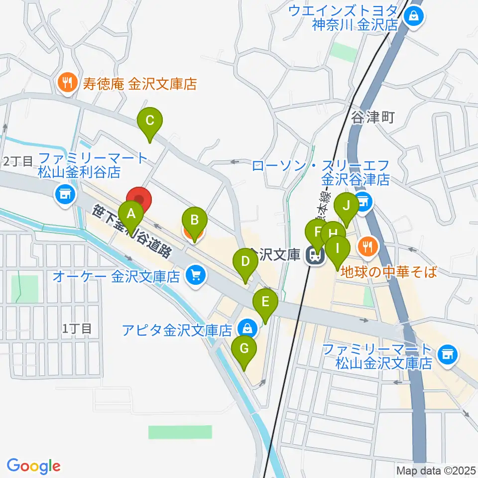 フレンド楽器周辺のカフェ一覧地図