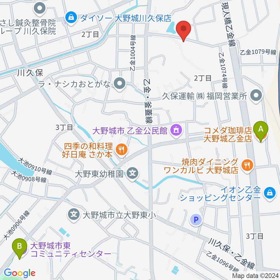 ㈱フカノ楽器店 中古ピアノショールーム周辺のカフェ一覧地図