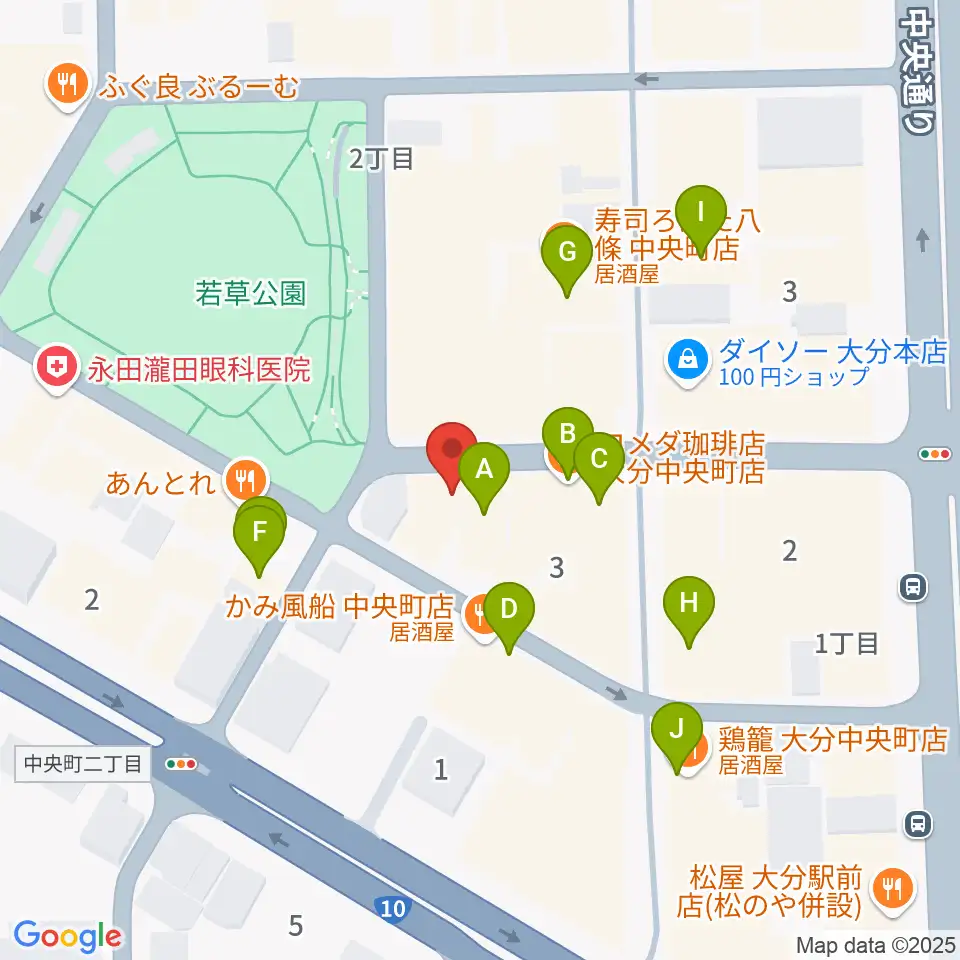 楽器屋のSAKAI周辺のカフェ一覧地図