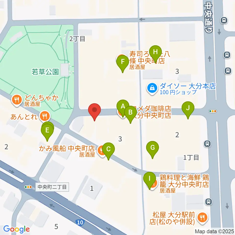 楽器屋のSAKAI周辺のカフェ一覧地図