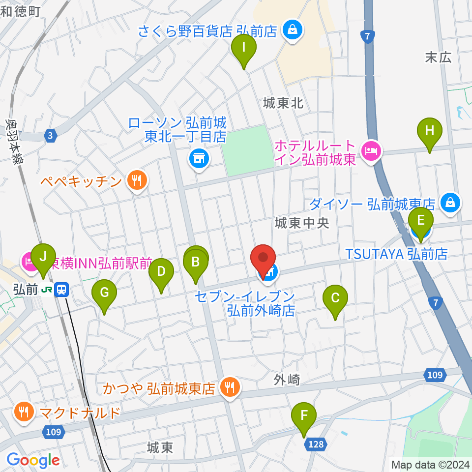 楽器のメリーゴーランド周辺のカフェ一覧地図