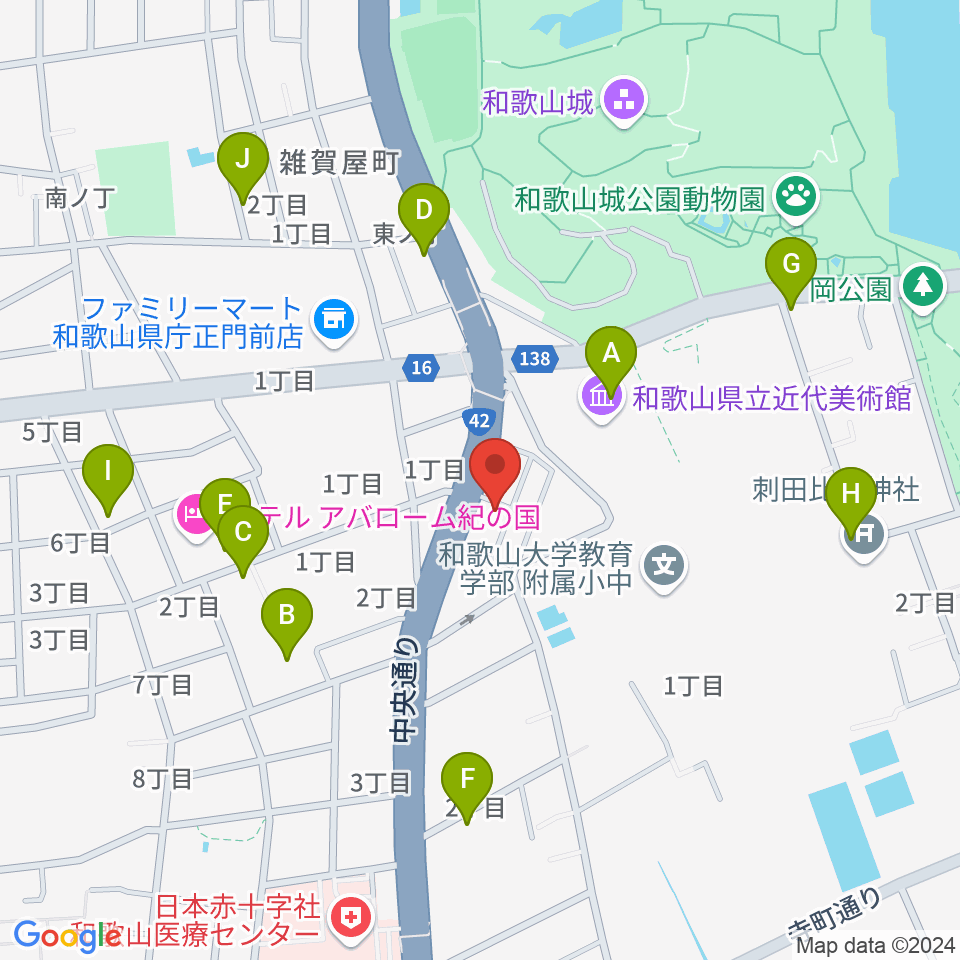 服部楽器周辺のカフェ一覧地図