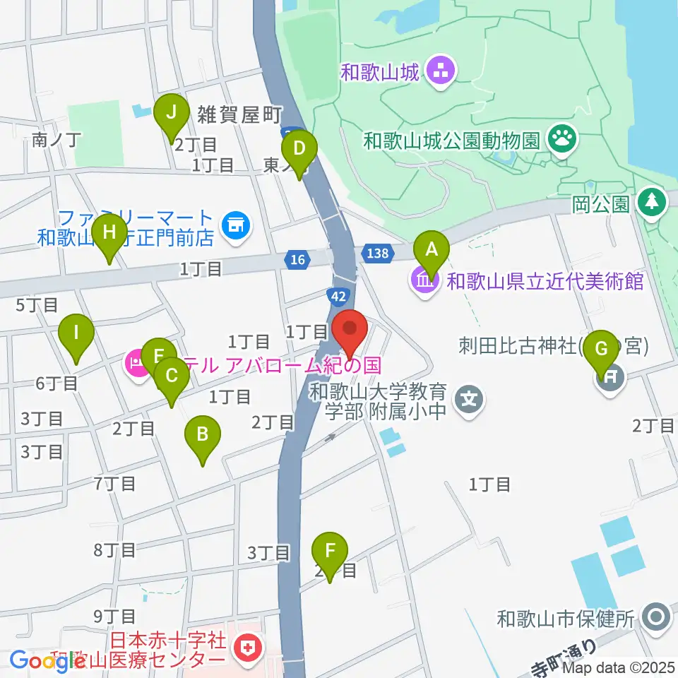服部楽器周辺のカフェ一覧地図