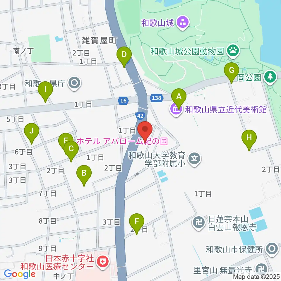 服部楽器周辺のカフェ一覧地図