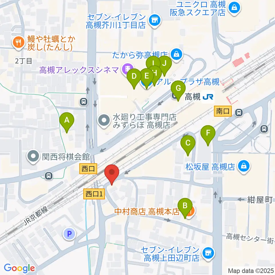 アコースティックプラザ井上楽器周辺のカフェ一覧地図
