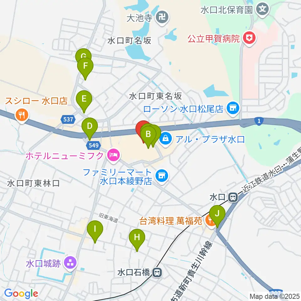 イシオカ楽器周辺のカフェ一覧地図