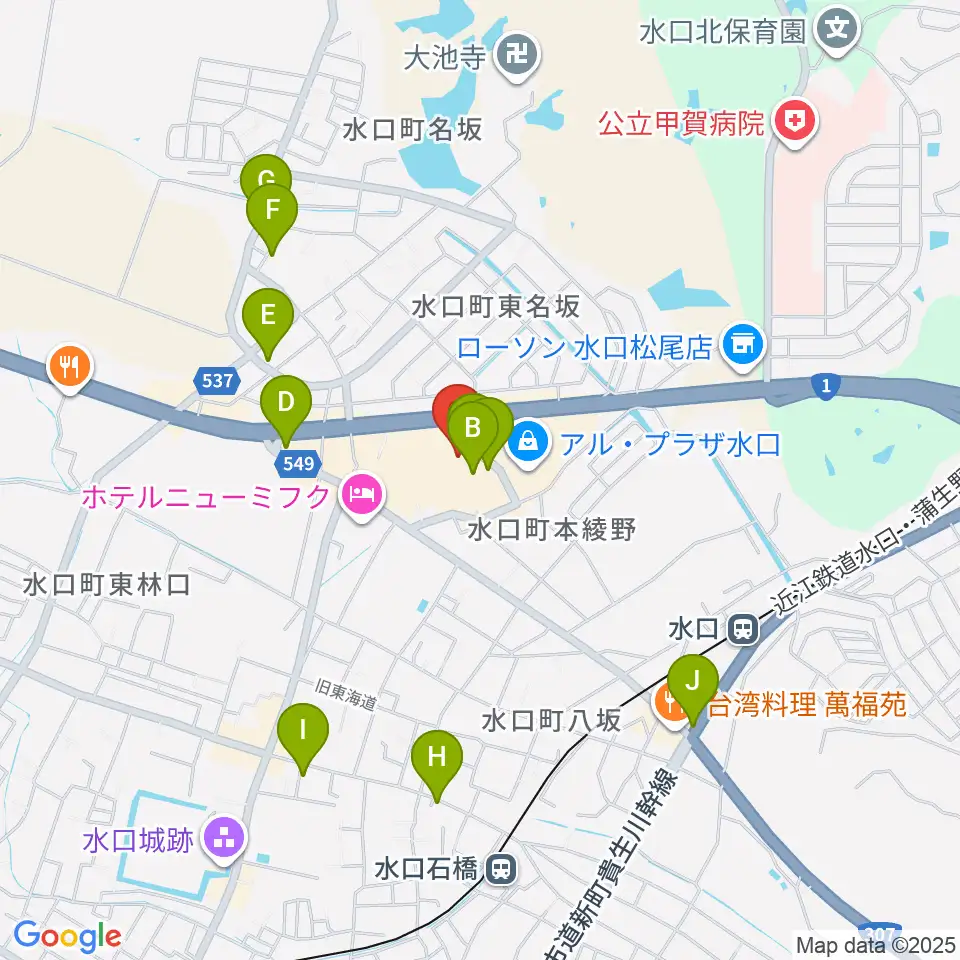 イシオカ楽器周辺のカフェ一覧地図