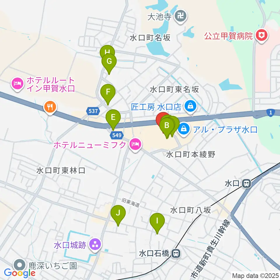 イシオカ楽器周辺のカフェ一覧地図