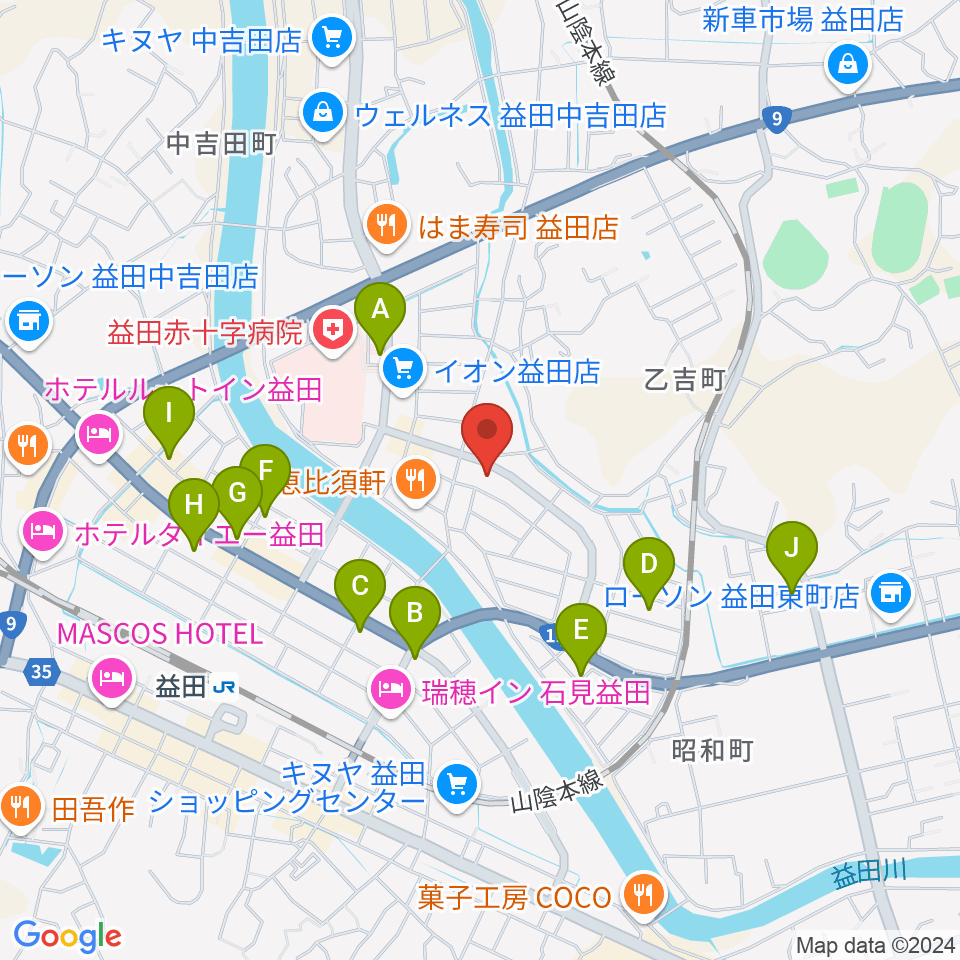 サウンド・パレット周辺のカフェ一覧地図