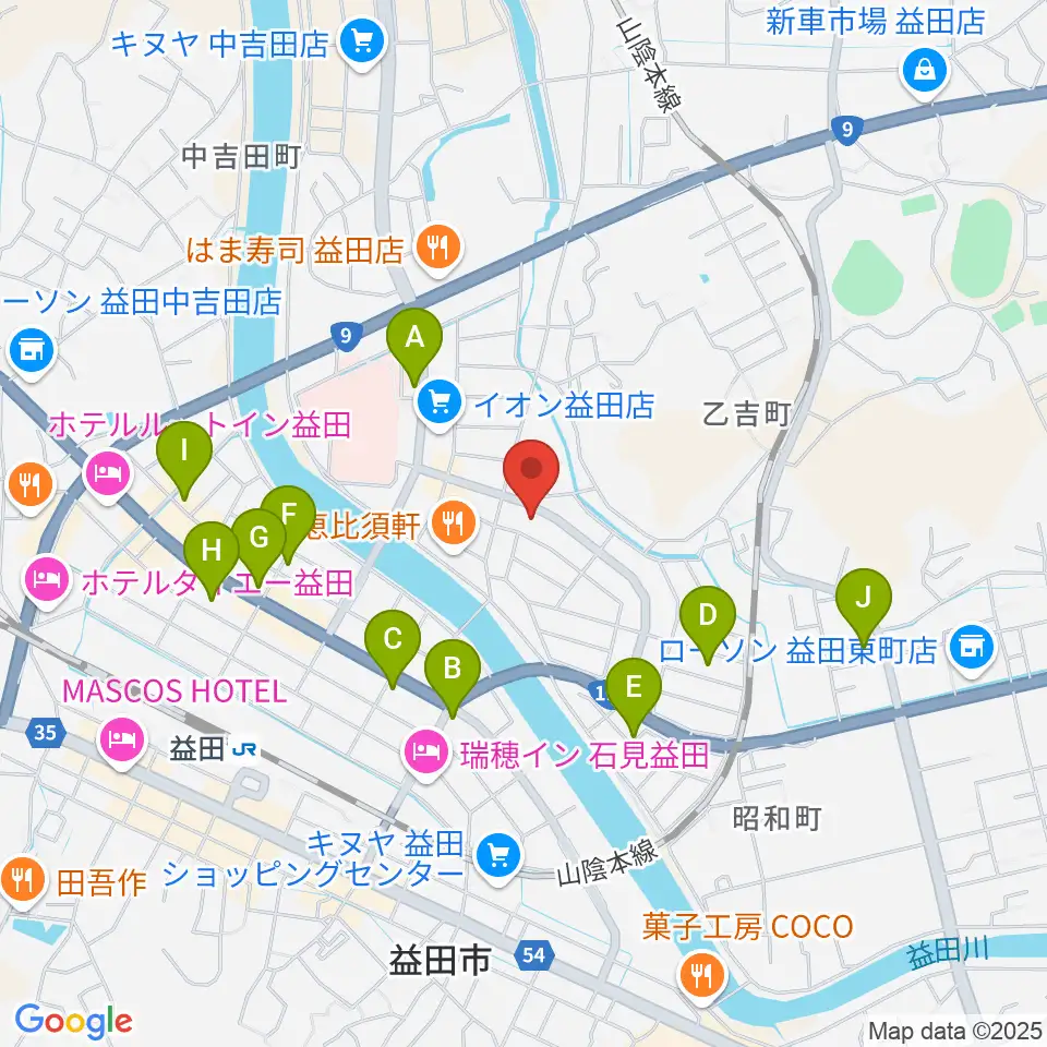 サウンド・パレット周辺のカフェ一覧地図