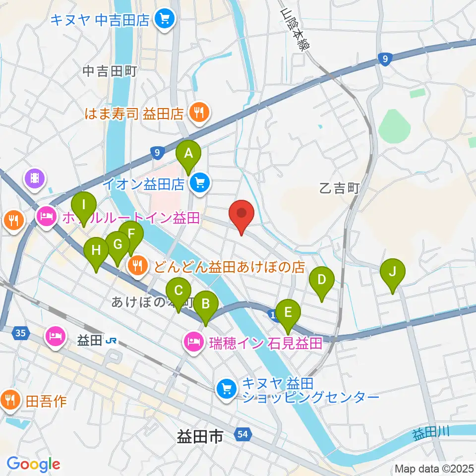 サウンド・パレット周辺のカフェ一覧地図