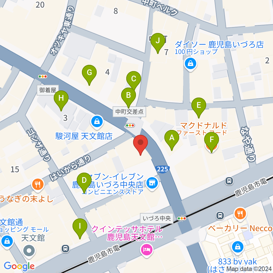 十字屋クロス周辺のカフェ一覧地図