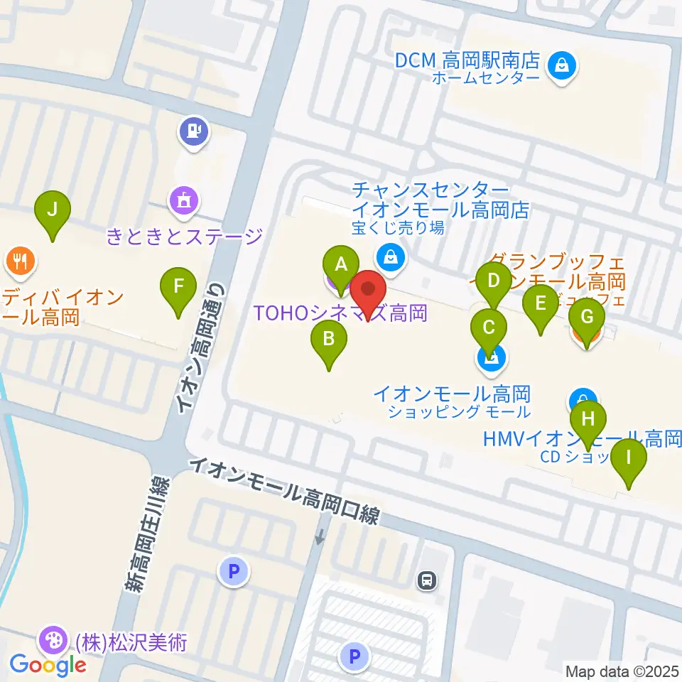 MPC楽器センター高岡周辺のカフェ一覧地図