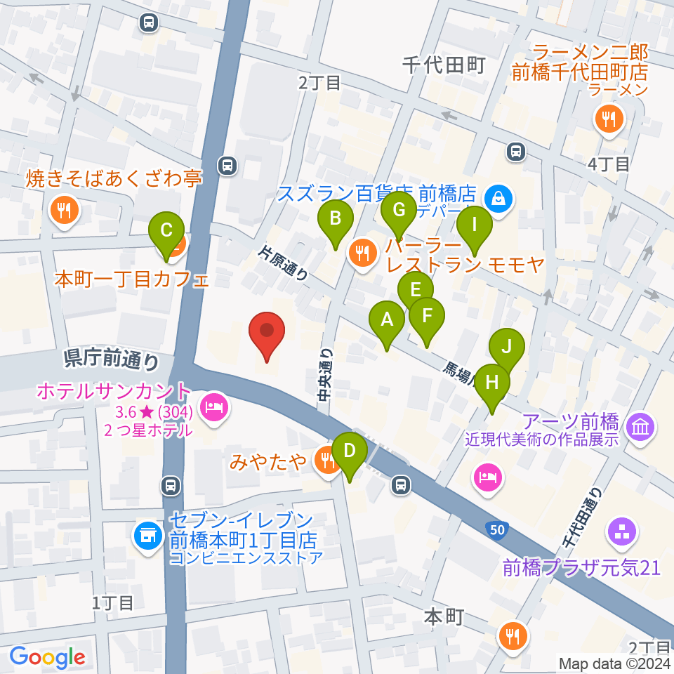 煥乎堂周辺のカフェ一覧地図