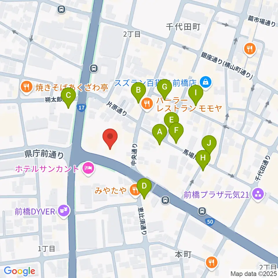 煥乎堂周辺のカフェ一覧地図