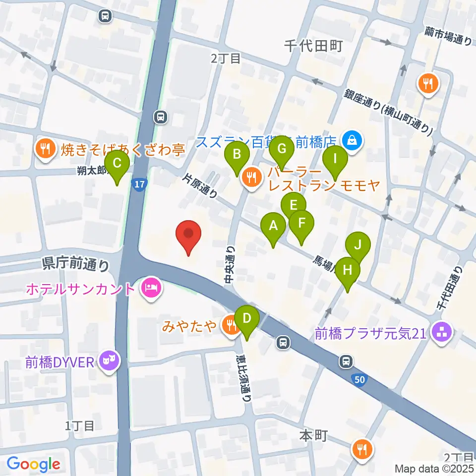 煥乎堂周辺のカフェ一覧地図