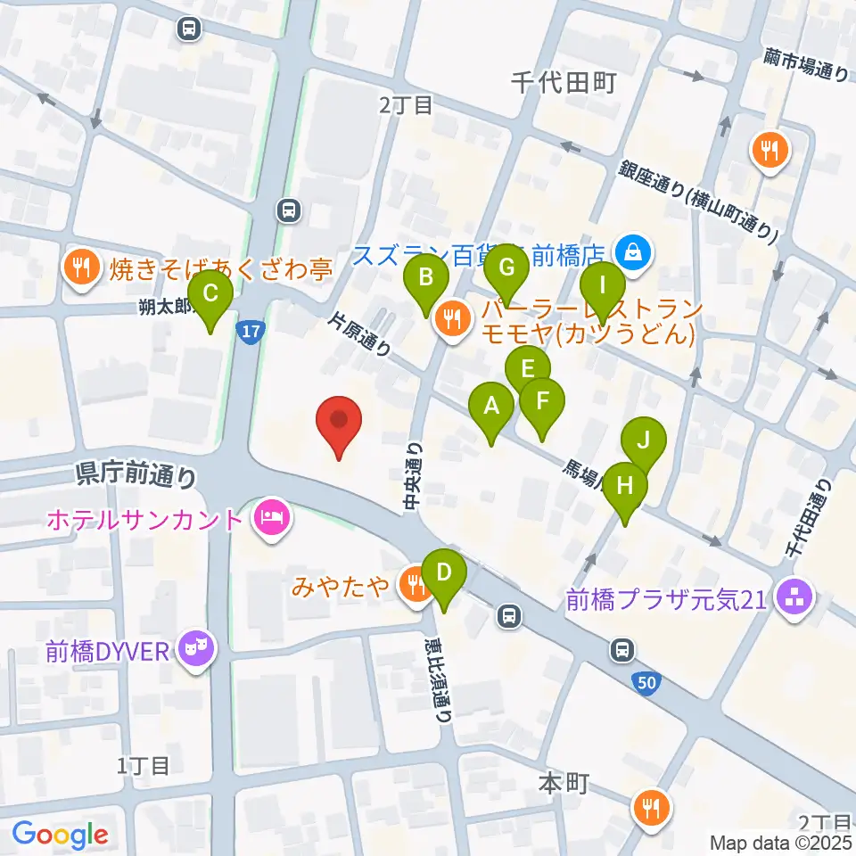 煥乎堂周辺のカフェ一覧地図