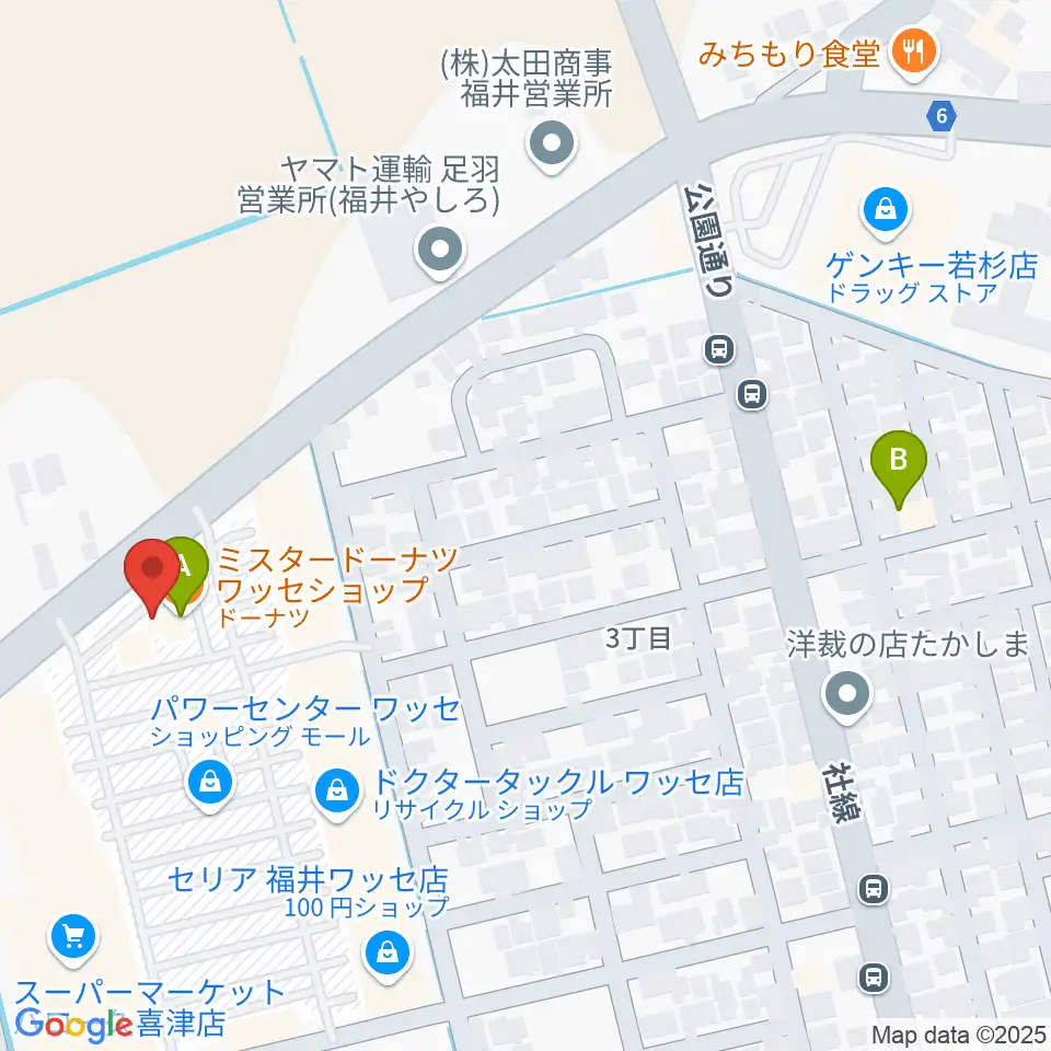 音楽工房かわばた周辺のカフェ一覧地図