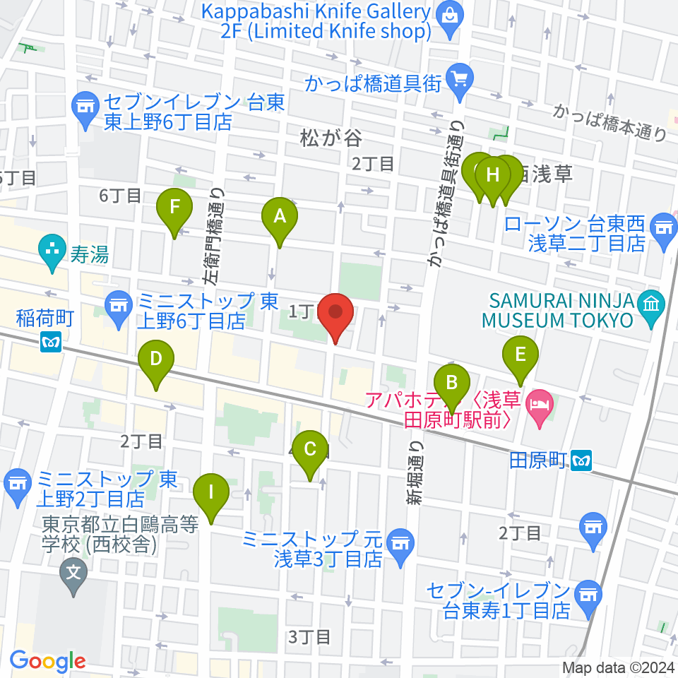 KIWAYAウクレレ周辺のカフェ一覧地図