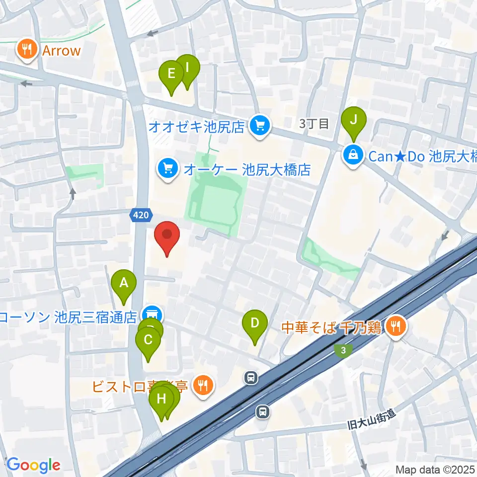 KMA楽器リペア工房周辺のカフェ一覧地図