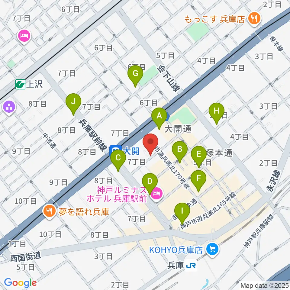 三宅バイオリン工房周辺のカフェ一覧地図