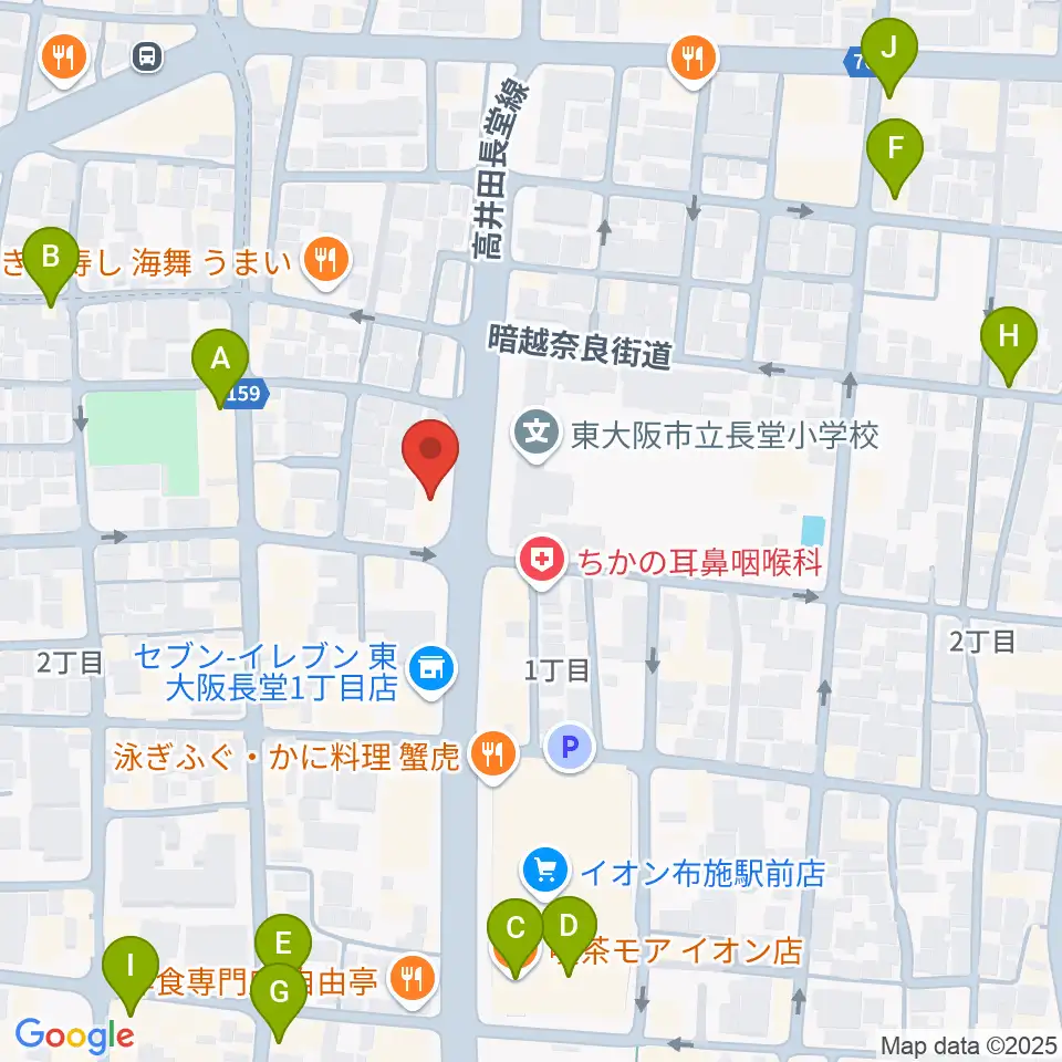 小阪楽器店 布施本店周辺のカフェ一覧地図