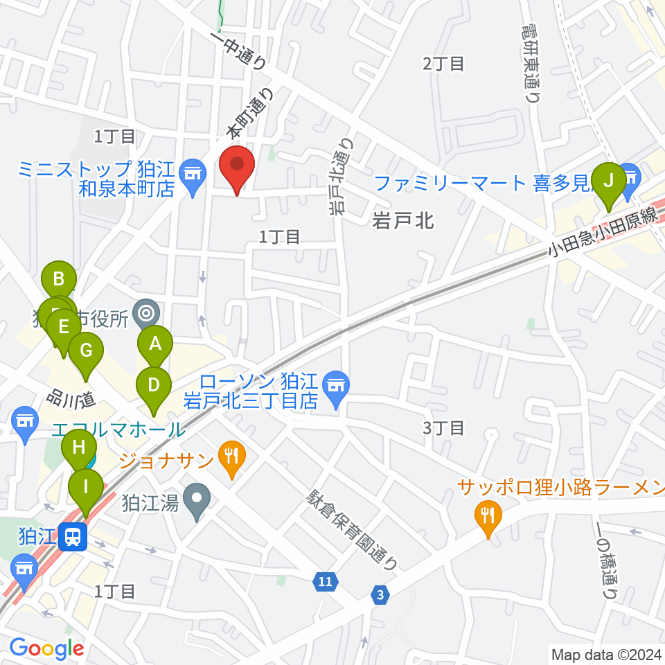 泉州尺八工房周辺のカフェ一覧地図