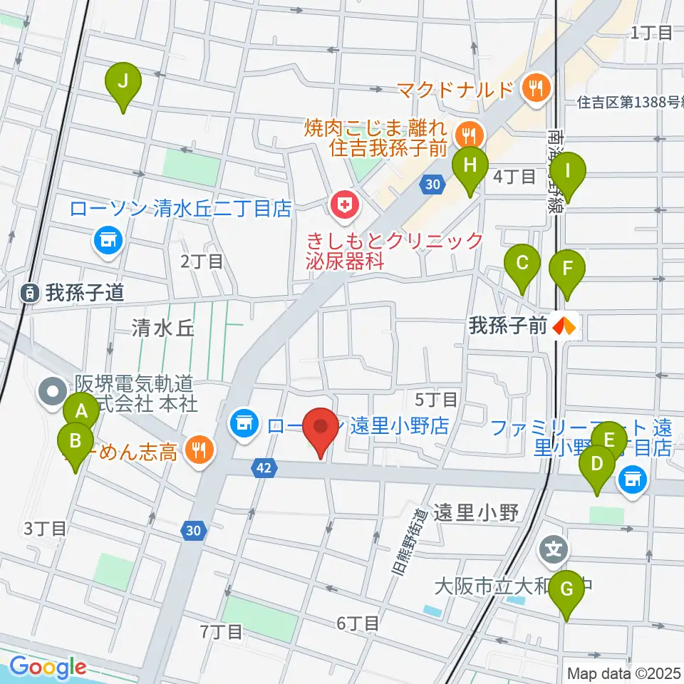 マツモト楽器周辺のカフェ一覧地図
