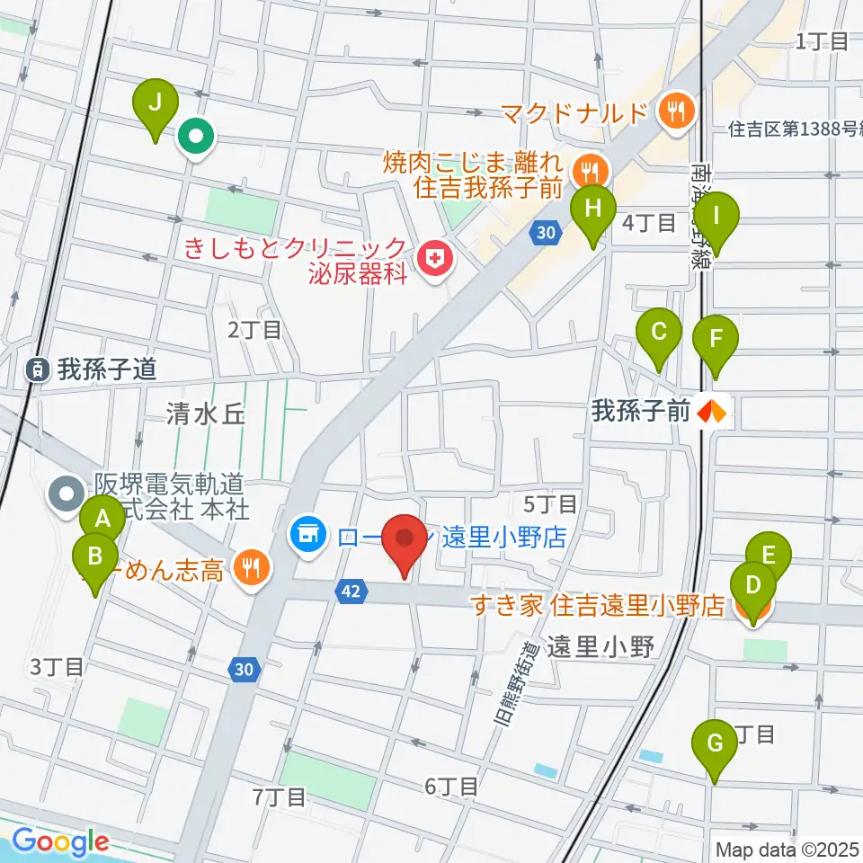マツモト楽器周辺のカフェ一覧地図