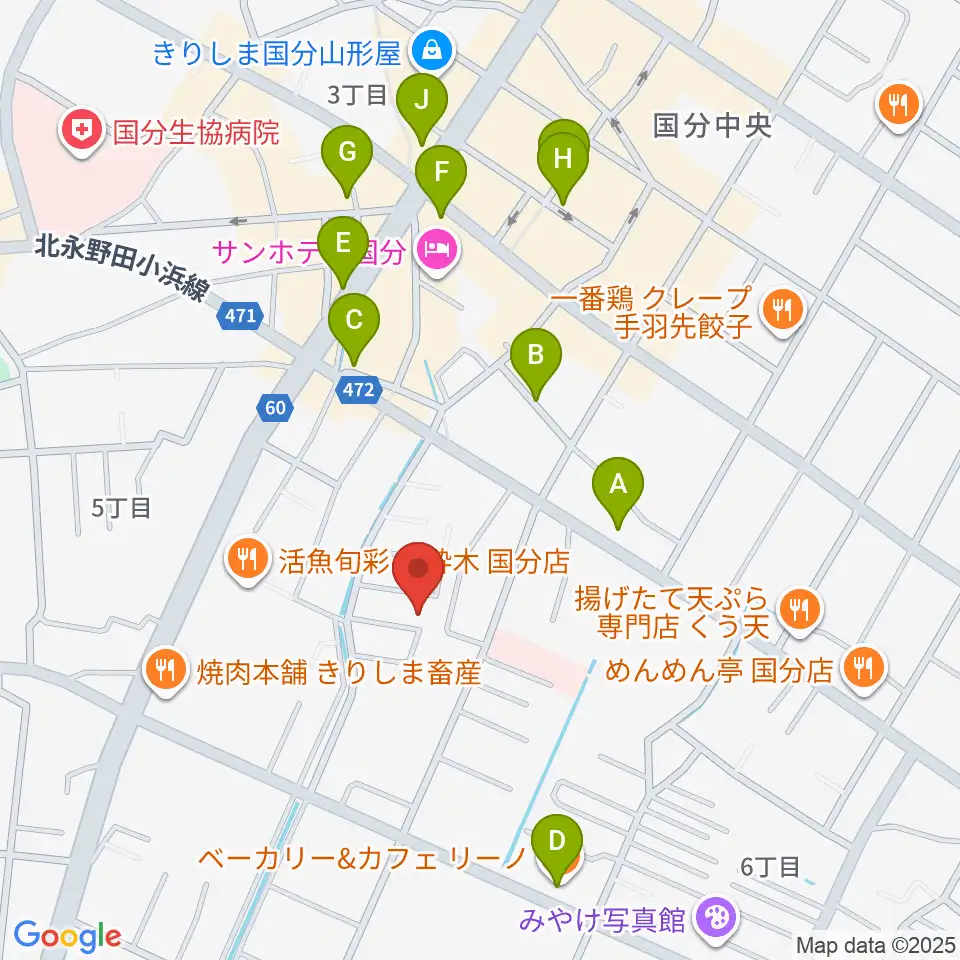 ミヤタカンパニー周辺のカフェ一覧地図