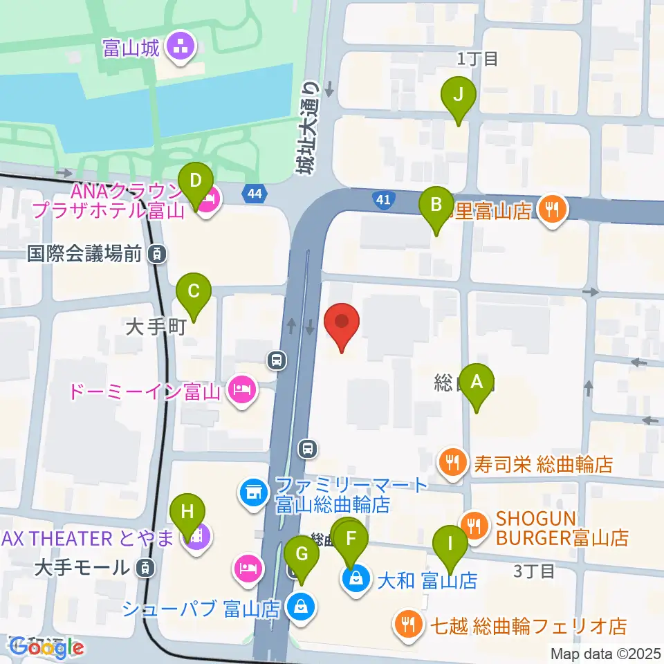 ミヤコ楽器店周辺のカフェ一覧地図