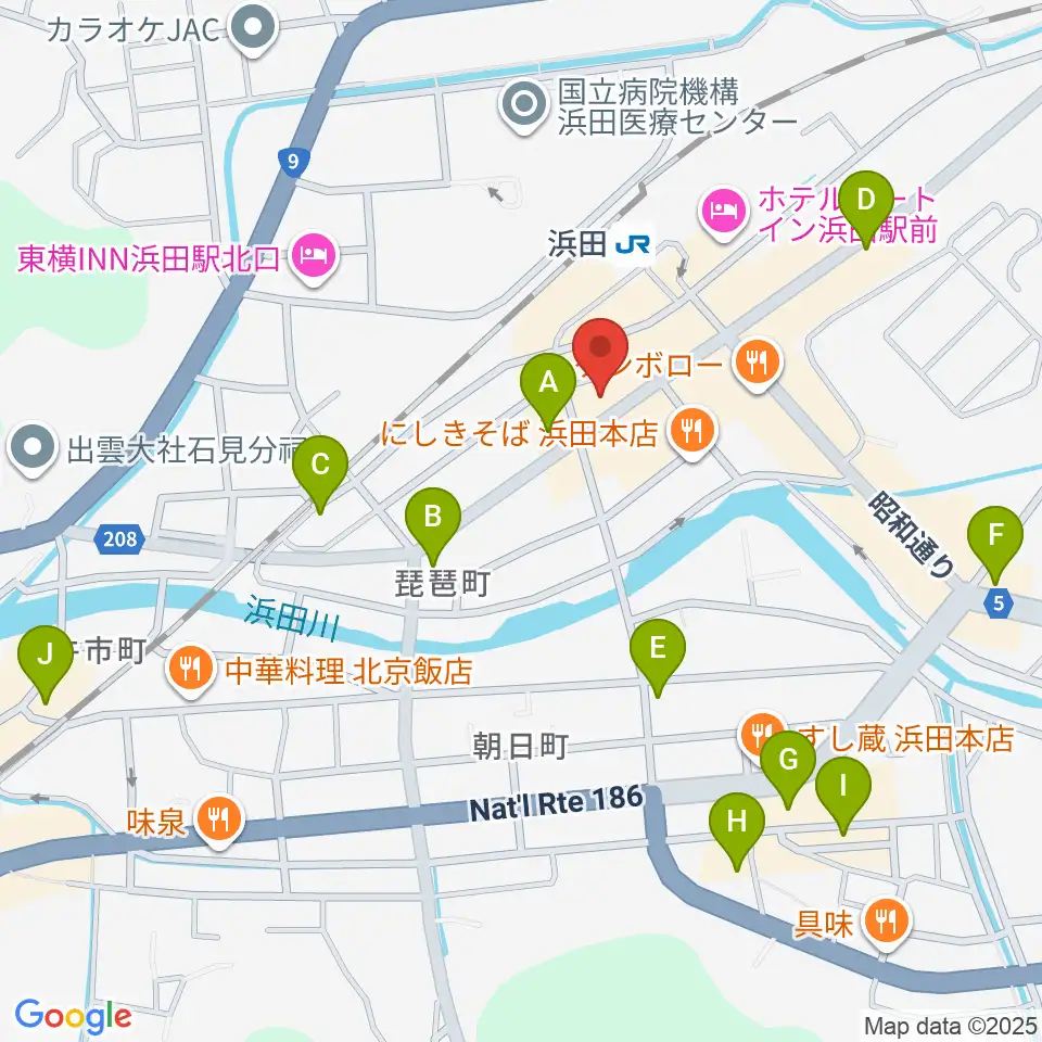 みずほ楽器周辺のカフェ一覧地図