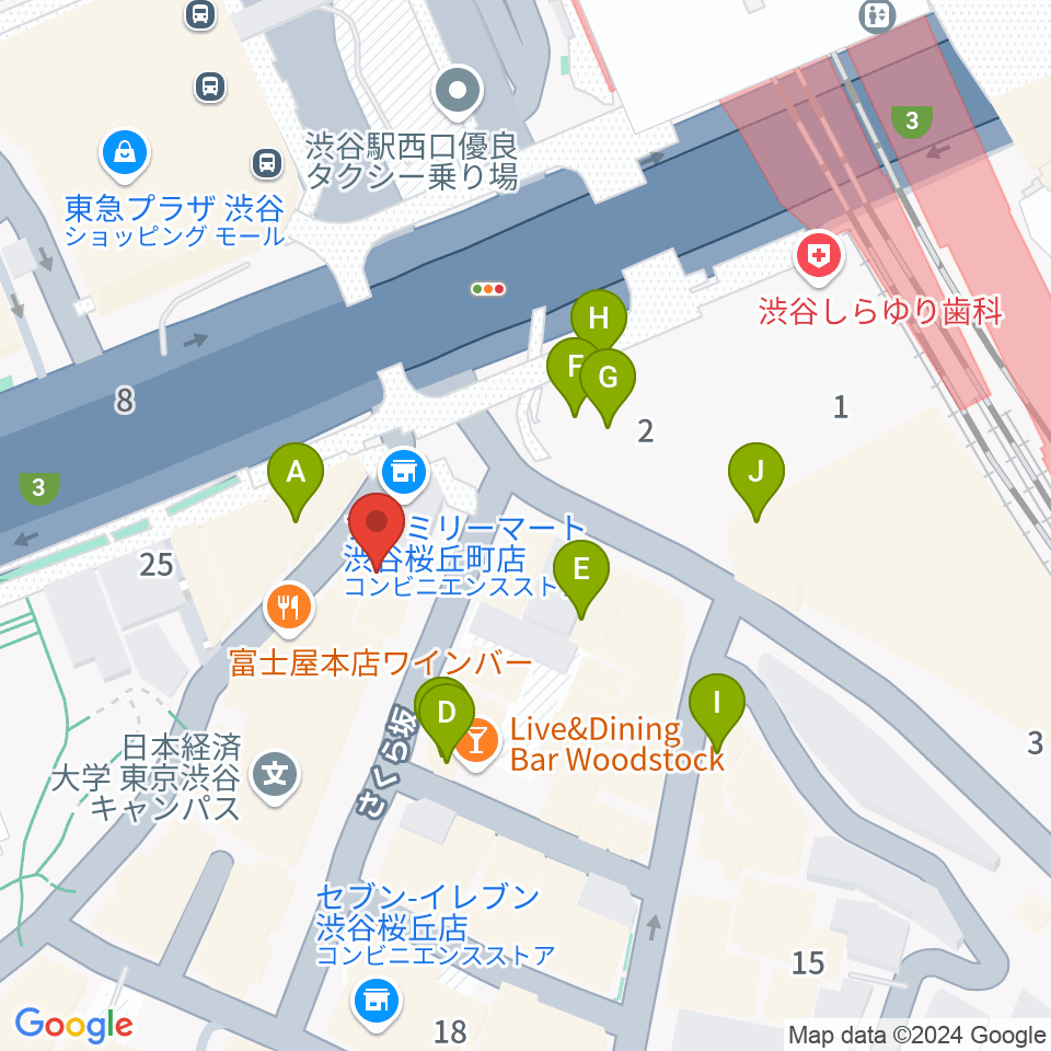 イケベ楽器店 鍵盤堂・パワーレック・パワーDJ's周辺のカフェ一覧地図