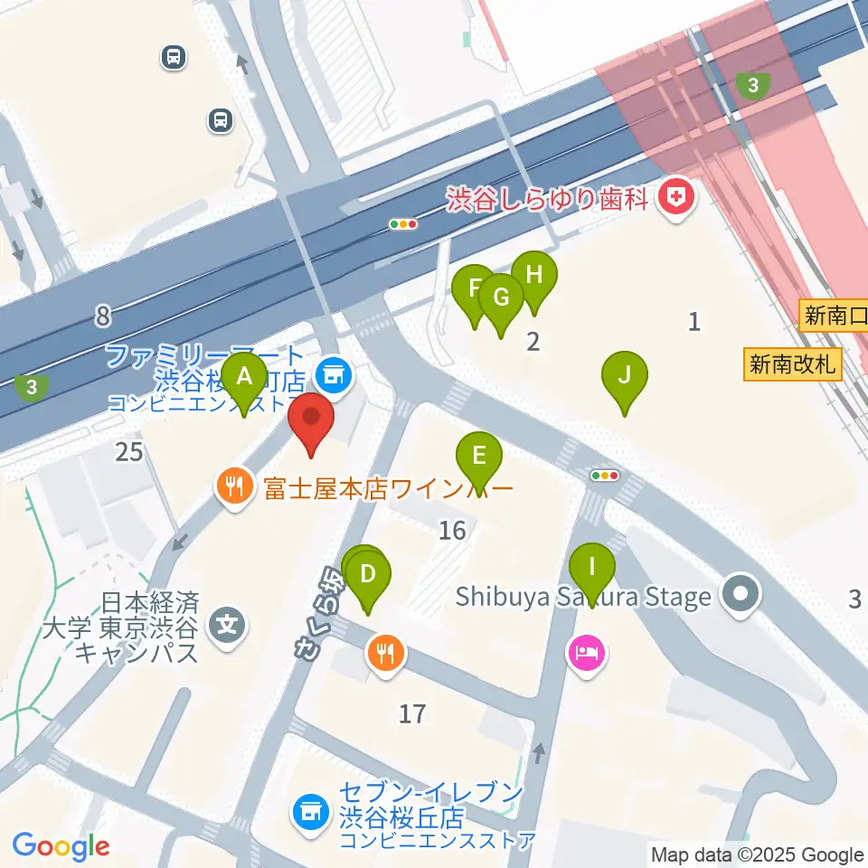 イケベ楽器店 鍵盤堂・パワーレック・パワーDJ's周辺のカフェ一覧地図