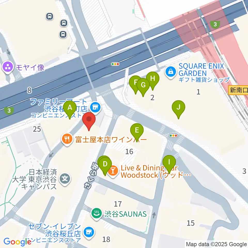 イケベ楽器店 鍵盤堂・パワーレック・パワーDJ's周辺のカフェ一覧地図